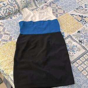 Kasper Petite 16P Colorblock Sleeveless Dress Women